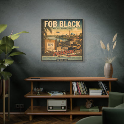 K-Factor Supply Co FOB Black Travel Canvas Wall Art