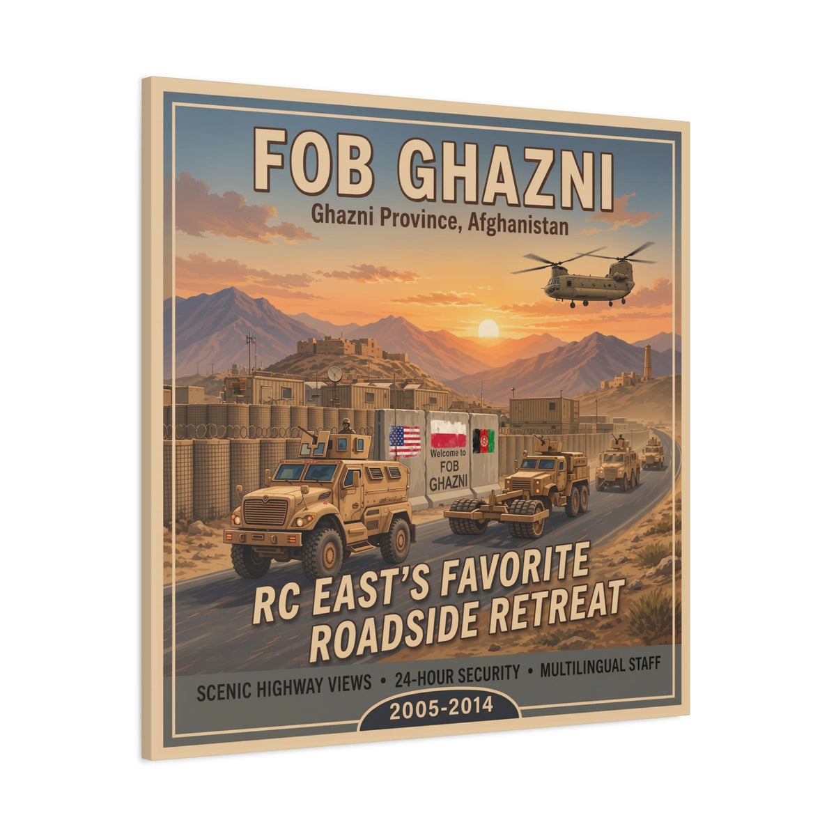 K-Factor Supply Co FOB Ghazni Travel Canvas Wall Art