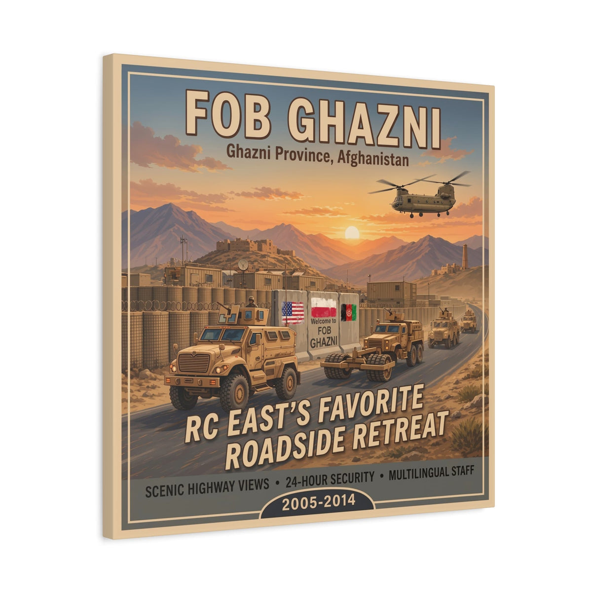 K-Factor Supply Co FOB Ghazni Travel Canvas Wall Art