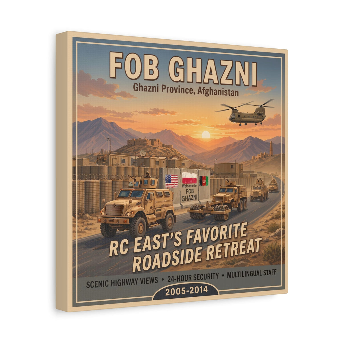 K-Factor Supply Co FOB Ghazni Travel Canvas Wall Art