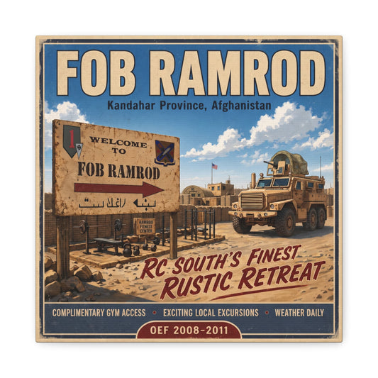 K-Factor Supply Co FOB Ramrod Travel Canvas Wall Art 12″ x 12″