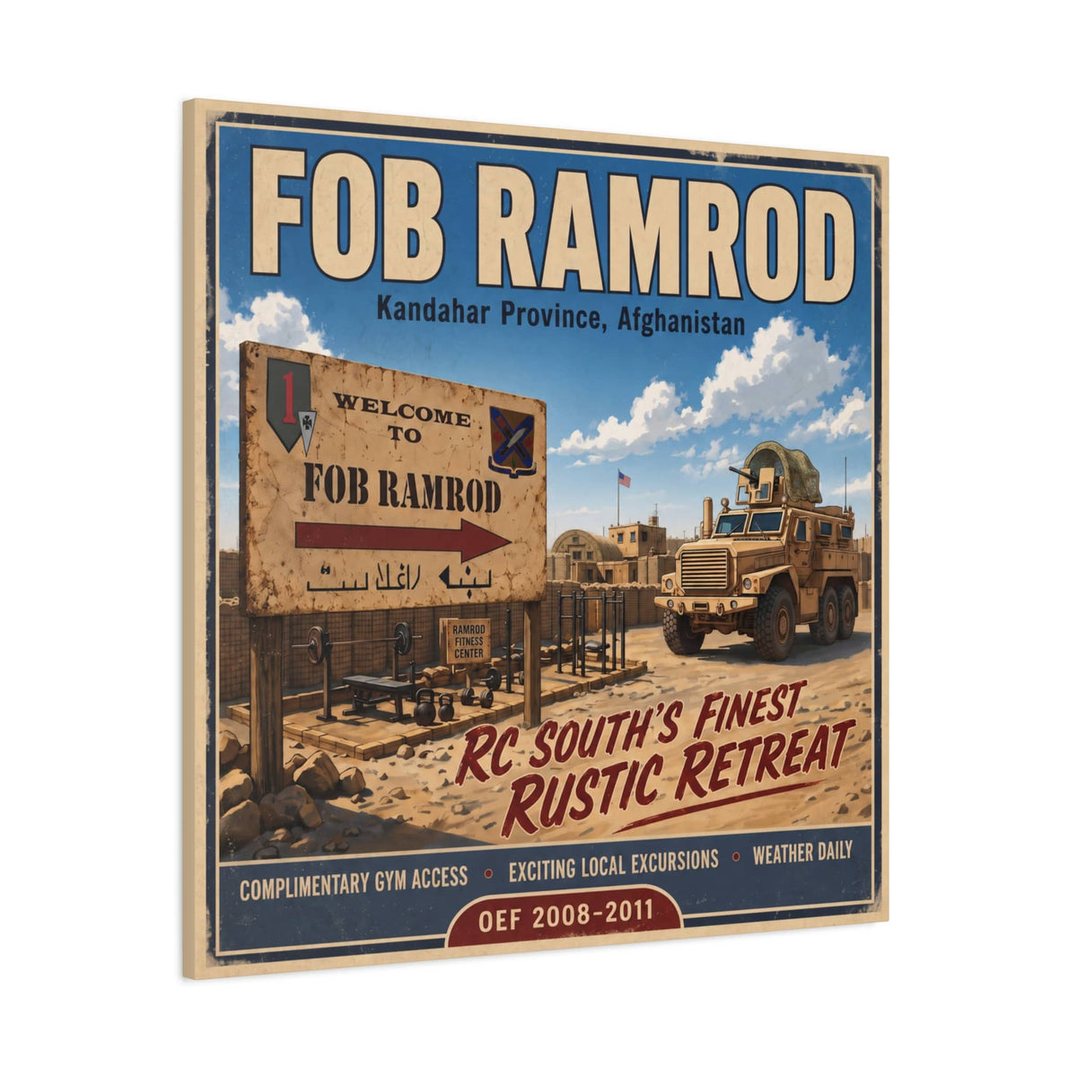 K-Factor Supply Co FOB Ramrod Travel Canvas Wall Art