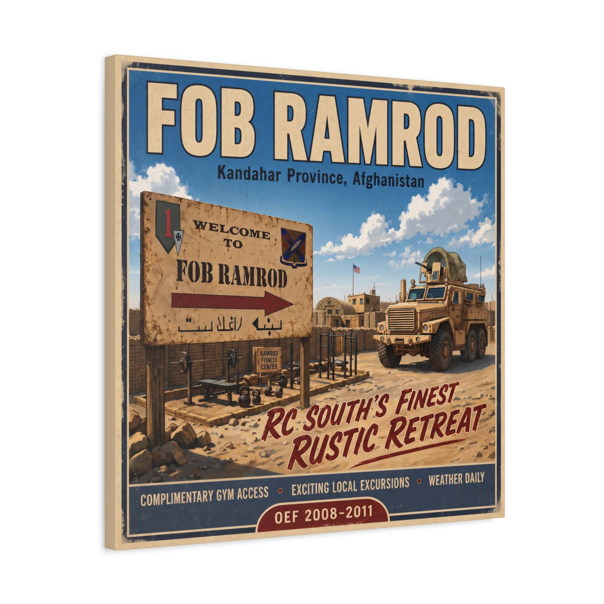 K-Factor Supply Co FOB Ramrod Travel Canvas Wall Art