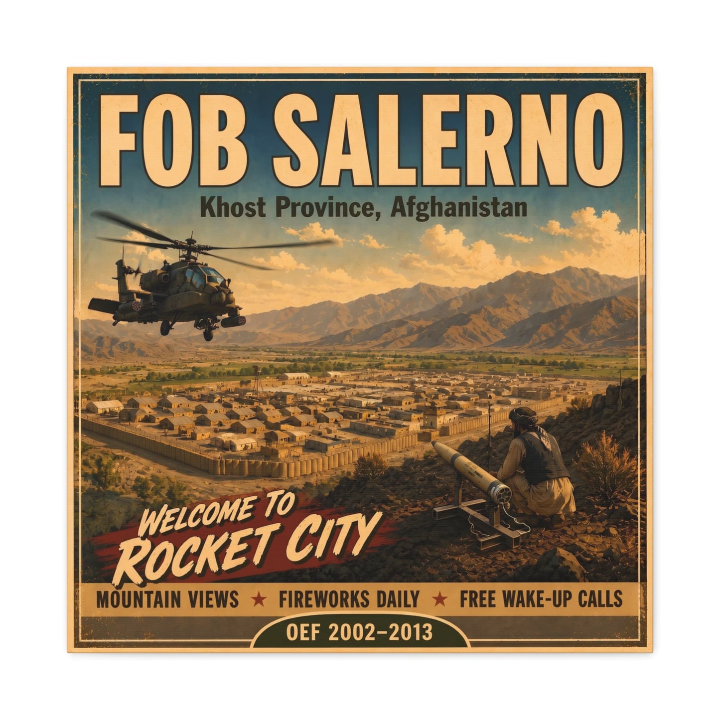 K-Factor Supply Co FOB Salerno Travel Canvas Wall Art 24″ x 24″ / 1.25"