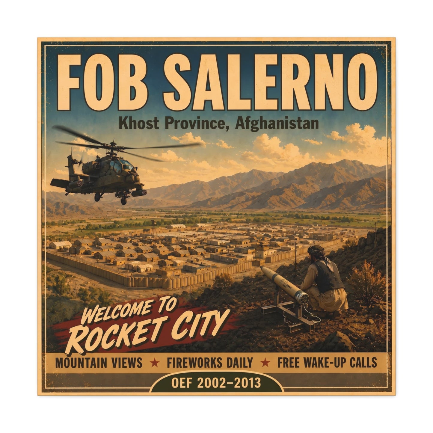 K-Factor Supply Co FOB Salerno Travel Canvas Wall Art 36" x 36" / 1.25"