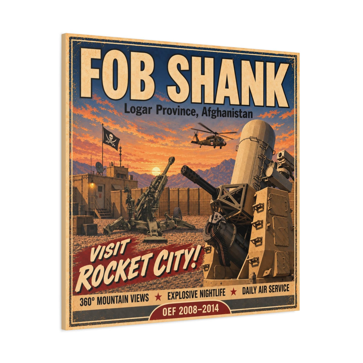 K-Factor Supply Co FOB Shank Canvas Wall Art
