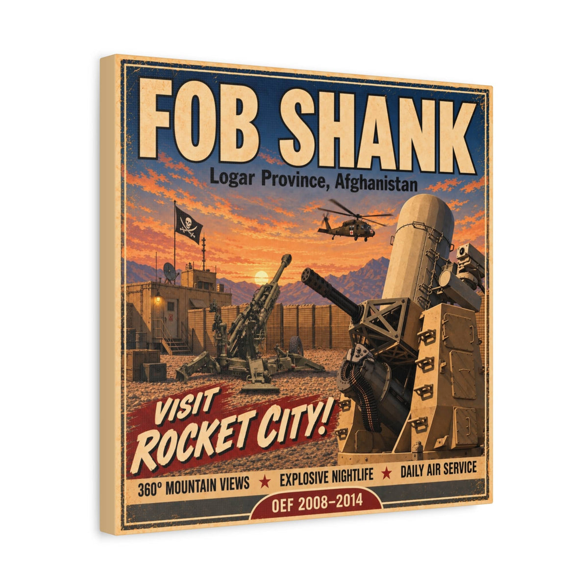 K-Factor Supply Co FOB Shank Canvas Wall Art