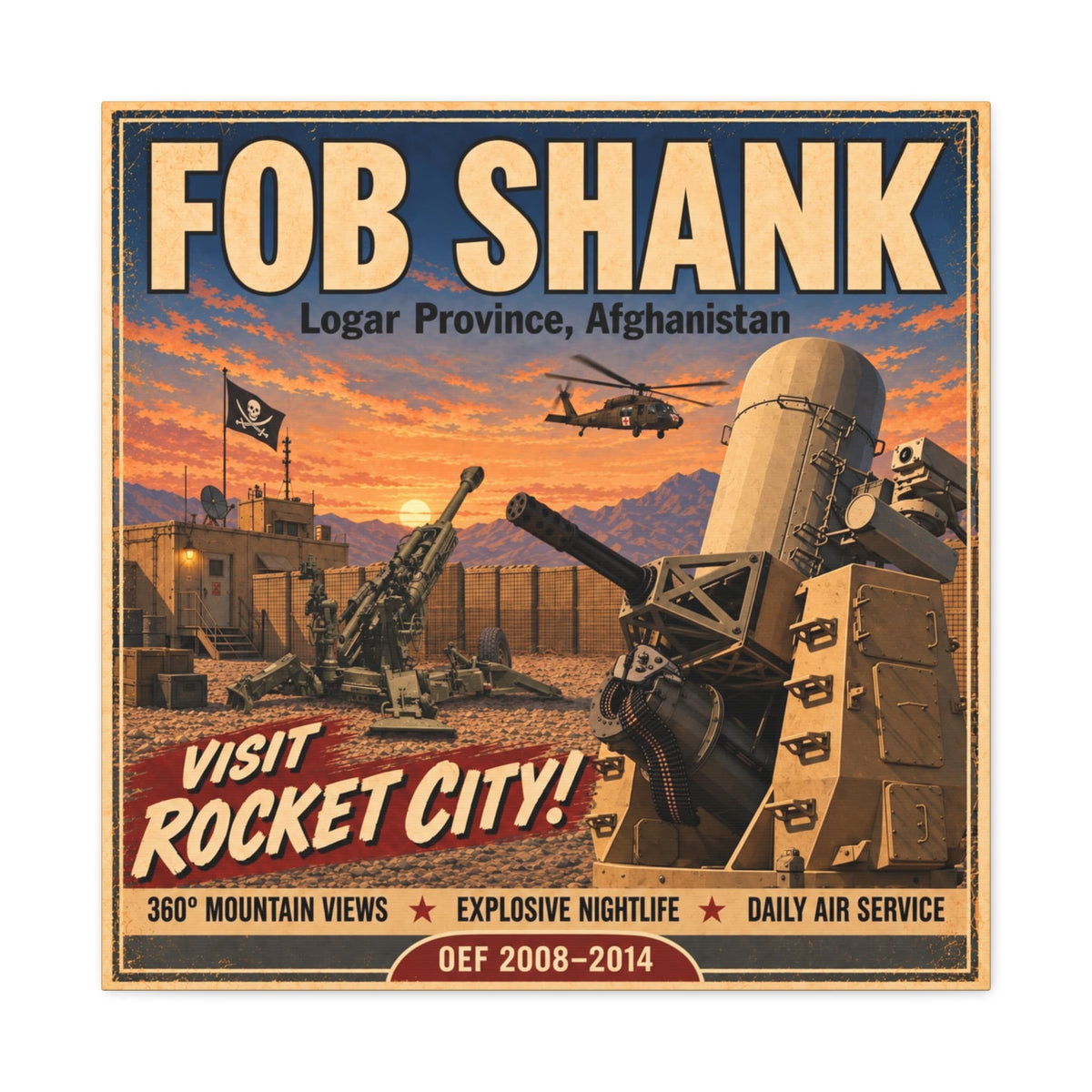 K-Factor Supply Co FOB Shank Canvas Wall Art 24″ x 24″ / 1.25"
