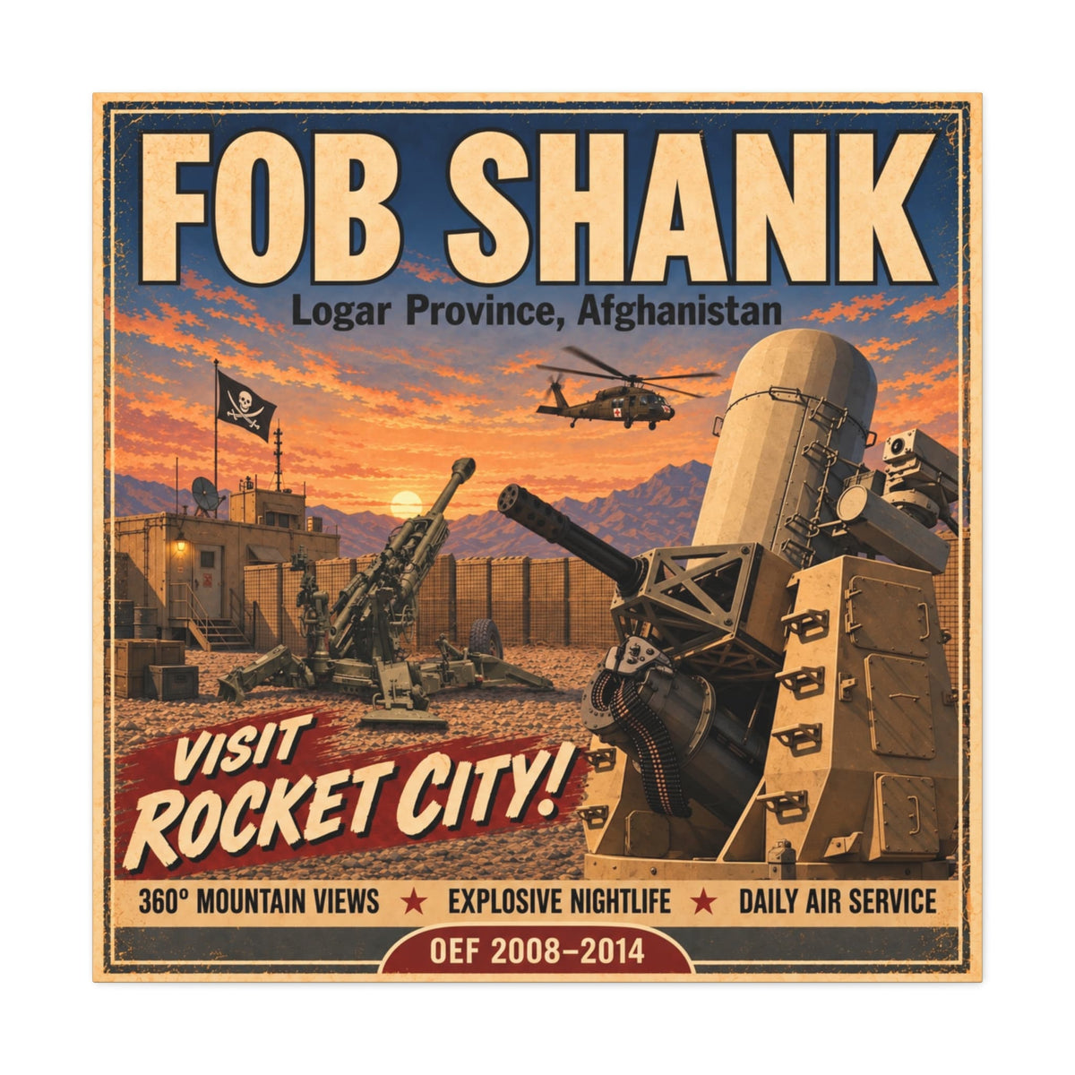 K-Factor Supply Co FOB Shank Canvas Wall Art 36" x 36" / 1.25"
