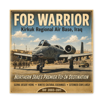 K-Factor Supply Co FOB Warrior (Kirkuk) Travel Canvas Wall Art 12″ x 12″ / 1.25"