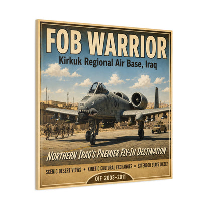 K-Factor Supply Co FOB Warrior (Kirkuk) Travel Canvas Wall Art