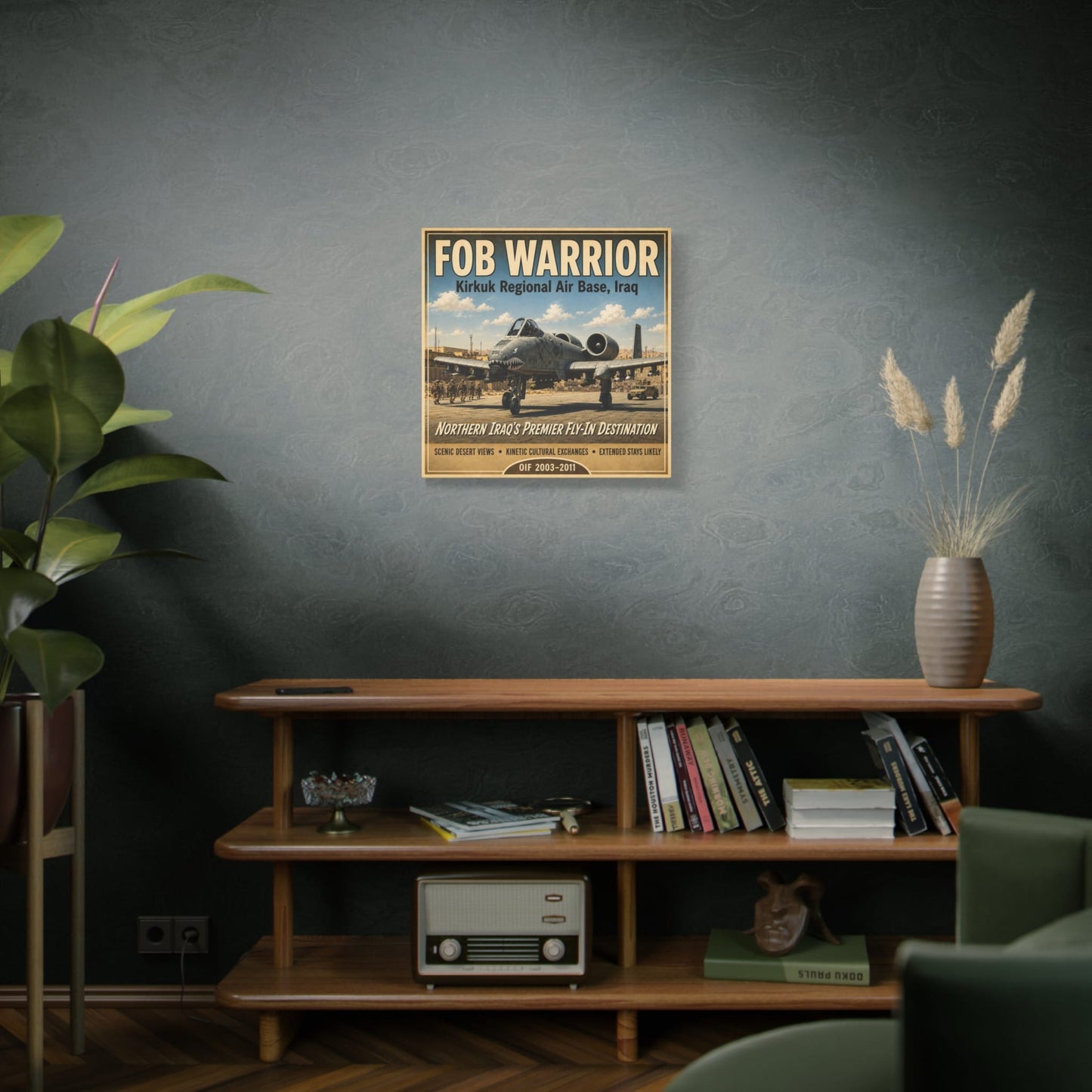 K-Factor Supply Co FOB Warrior (Kirkuk) Travel Canvas Wall Art