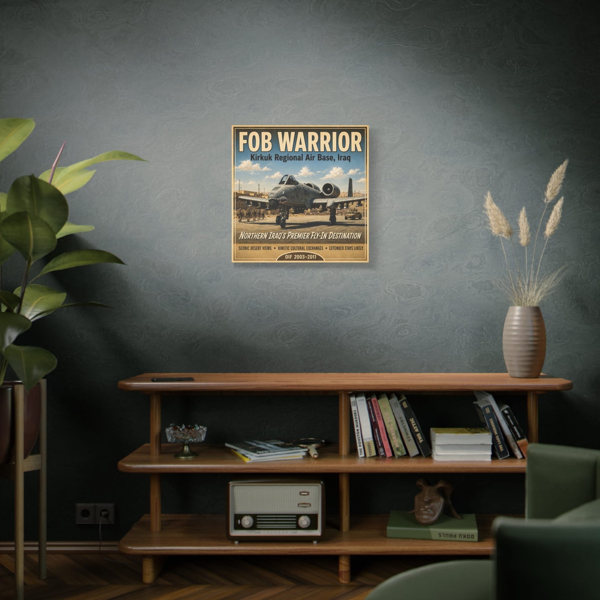 K-Factor Supply Co FOB Warrior (Kirkuk) Travel Canvas Wall Art