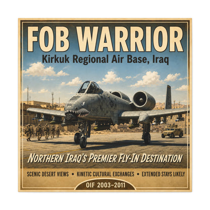 K-Factor Supply Co FOB Warrior (Kirkuk) Travel Canvas Wall Art 36" x 36" / 1.25"