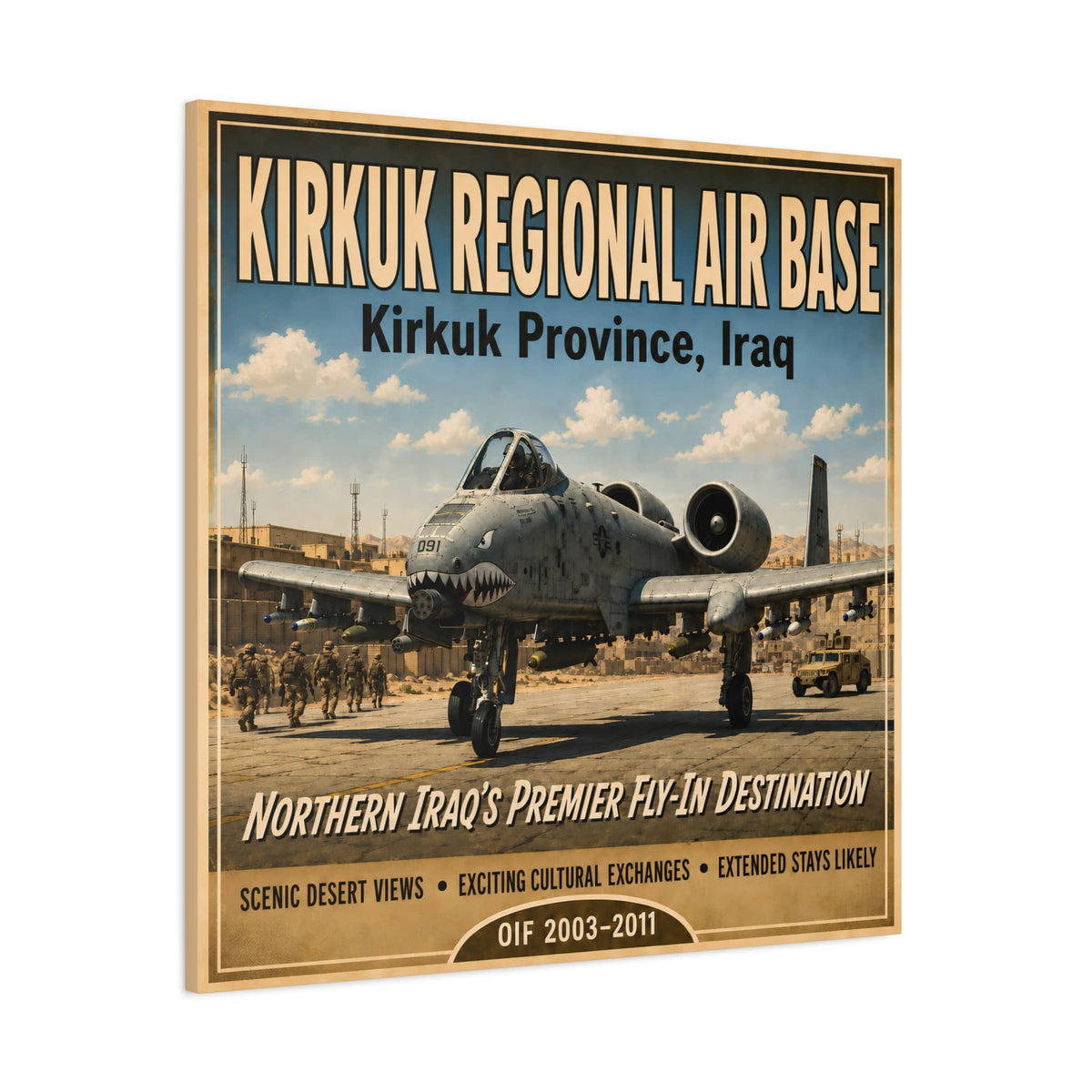 K-Factor Supply Co Kirkuk (KRAB) Travel Canvas Wall Art