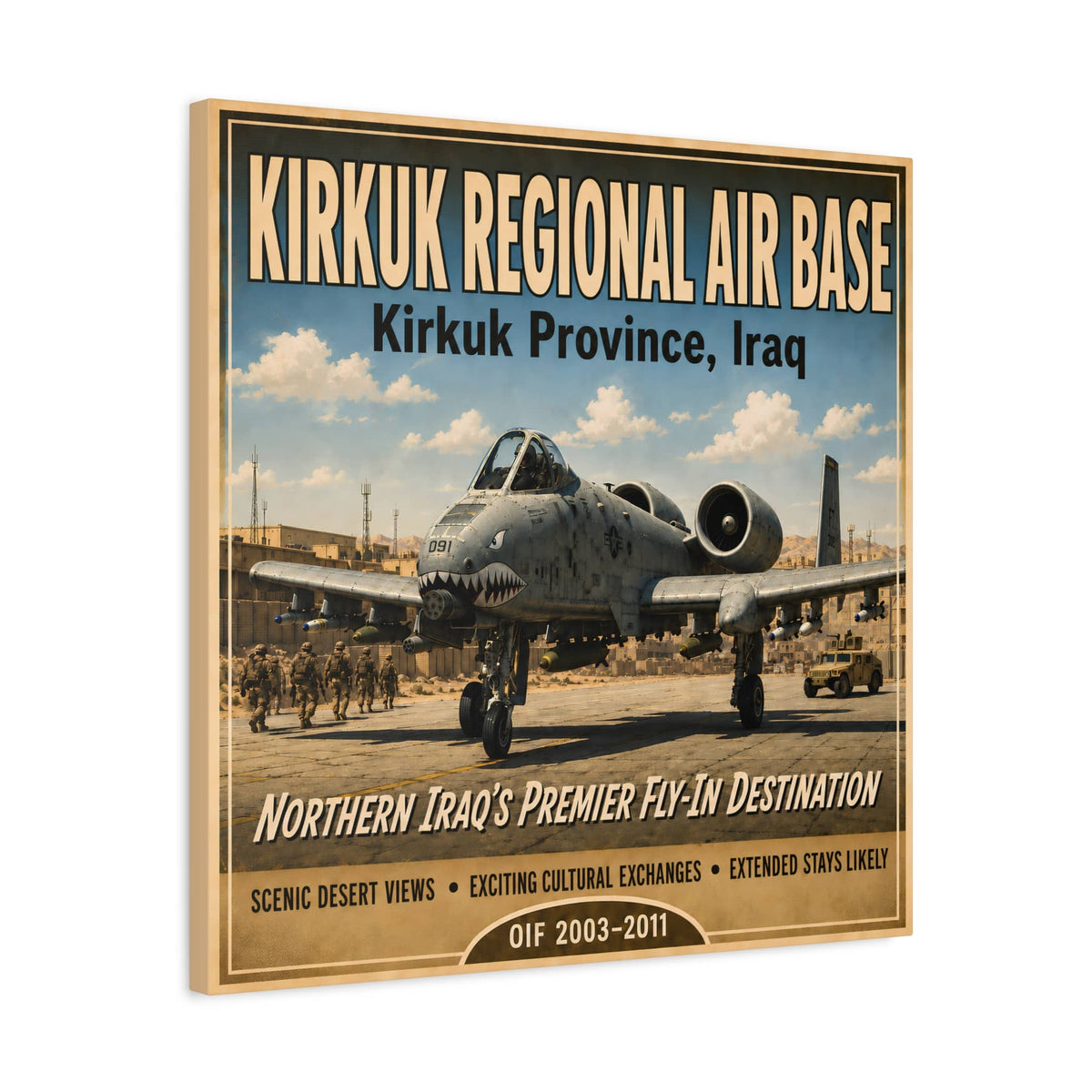 K-Factor Supply Co Kirkuk (KRAB) Travel Canvas Wall Art