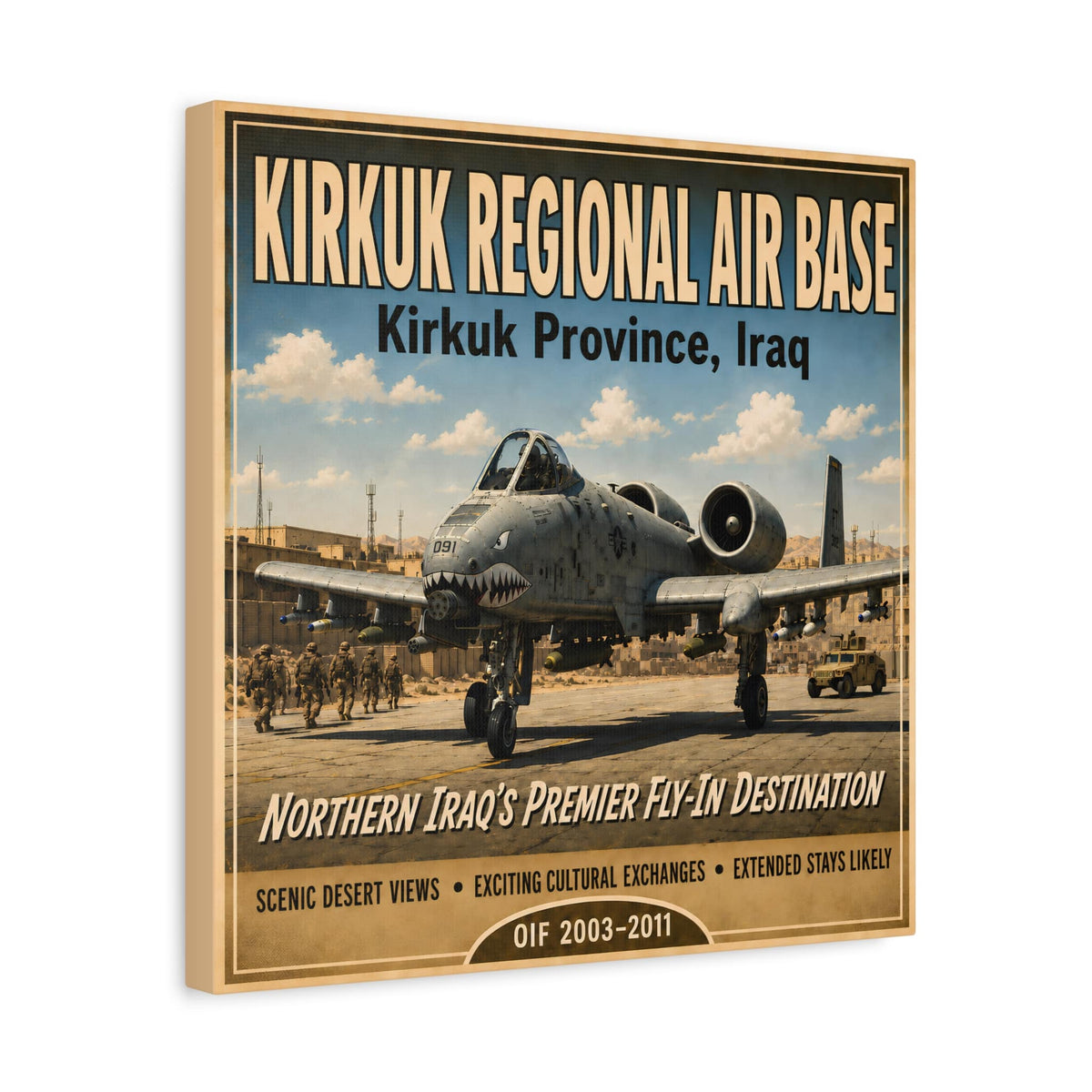 K-Factor Supply Co Kirkuk (KRAB) Travel Canvas Wall Art