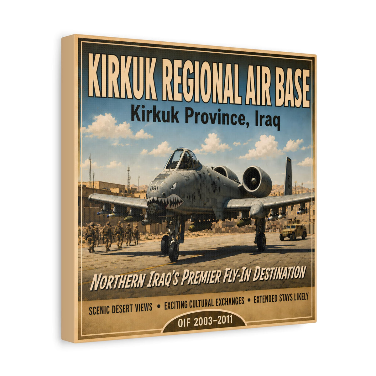 K-Factor Supply Co Kirkuk (KRAB) Travel Canvas Wall Art