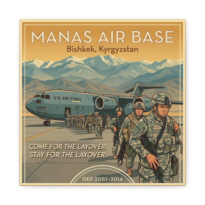 K-Factor Supply Co Manas Layover Travel Canvas Wall Art 12″ x 12″
