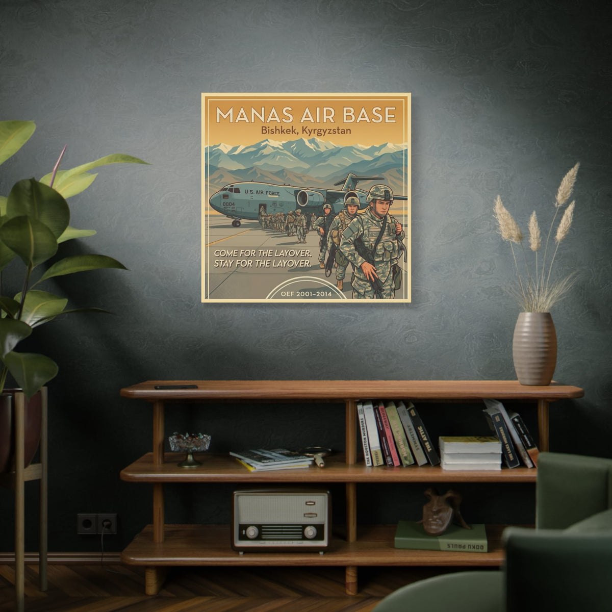 K-Factor Supply Co Manas Layover Travel Canvas Wall Art
