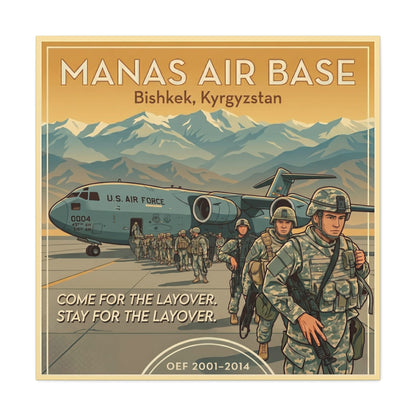 K-Factor Supply Co Manas Layover Travel Canvas Wall Art 36" x 36"
