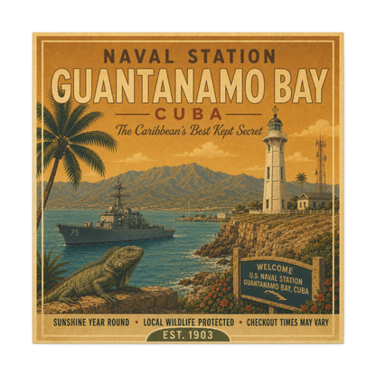K-Factor Supply Co NSGB Cuba Travel Canvas Wall Art 36" x 36"