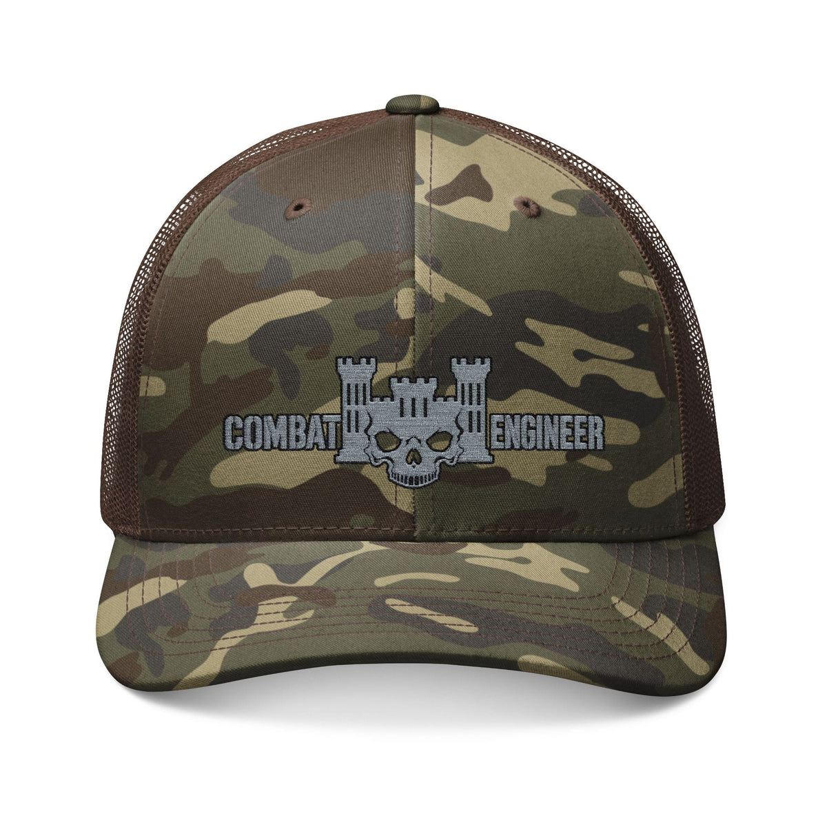 K-Factor Supply Co 12B Skull Castle Camo Trucker Hat One size / Camo Brown