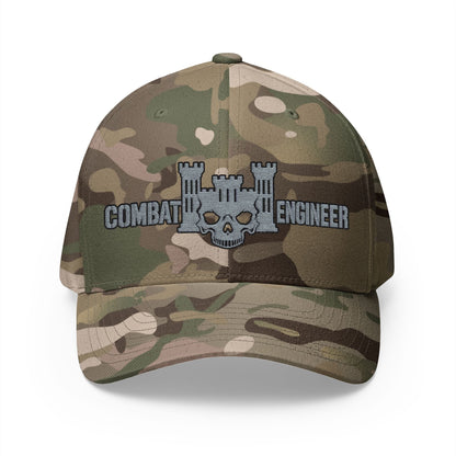 K-Factor Supply Co 12B Skull Castle Flex-Fit Cap S/M / Multicam Green