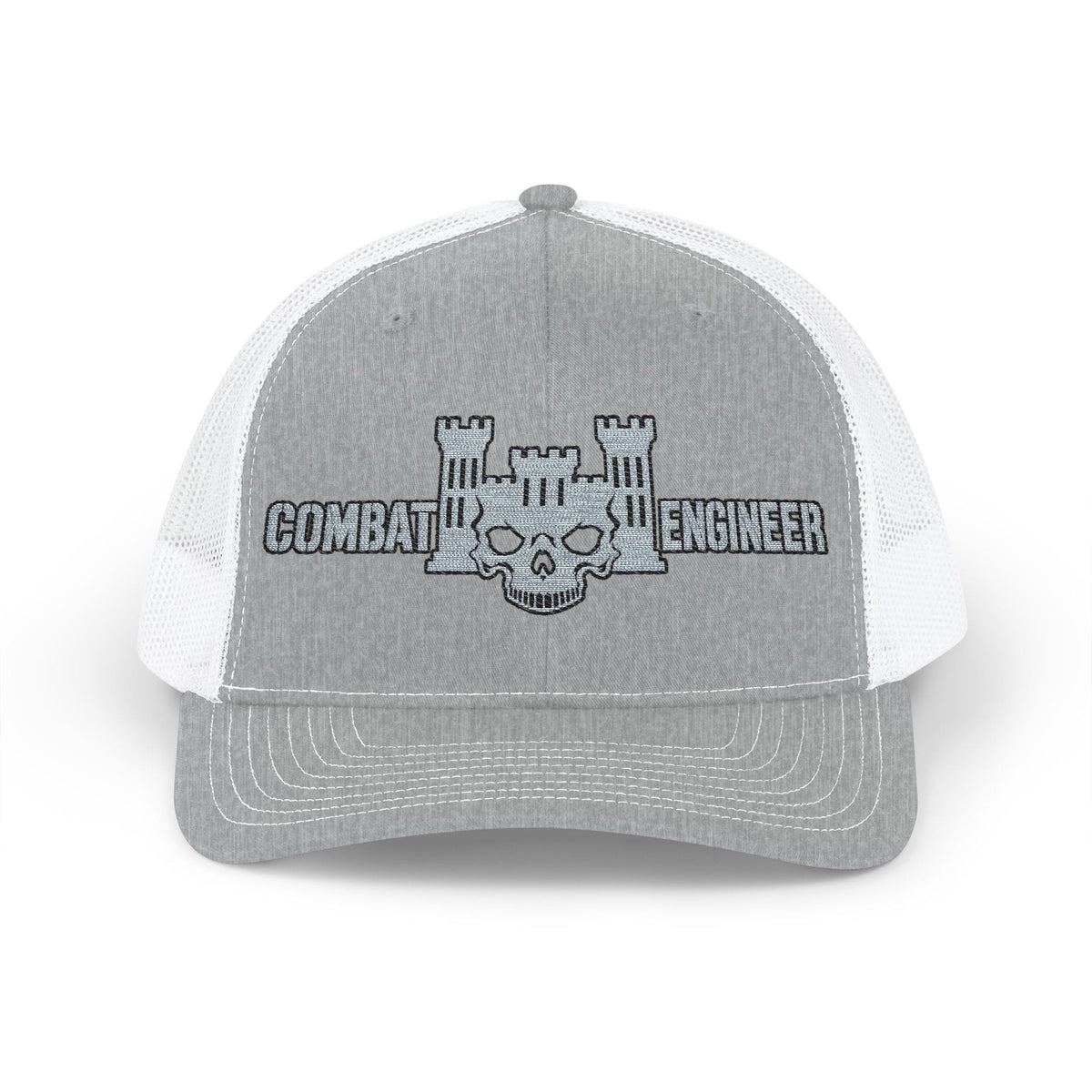 K-Factor Supply Co 12B Skull Castle Snapback Cap One size / Heather Grey / White