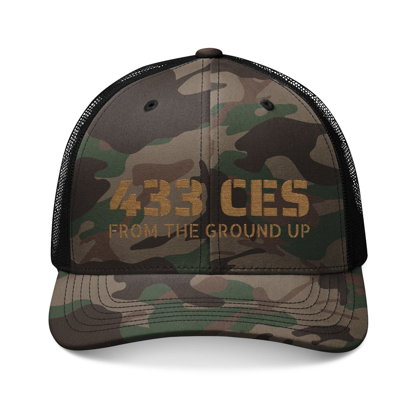 K-Factor Supply Co 433 CES Classic Trucker Hat - Camo One size / Camo Black