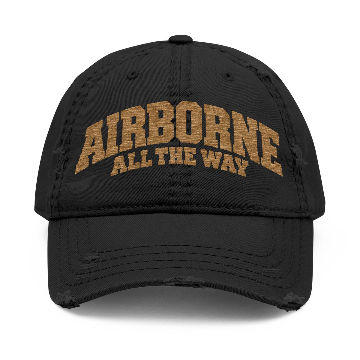 K-Factor Supply Co Airborne ATW Distressed Ball Cap Black / One size