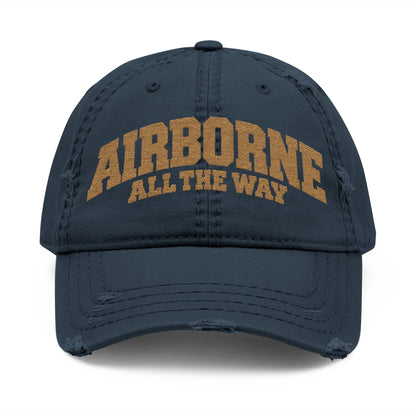 K-Factor Supply Co Airborne ATW Distressed Ball Cap Dark Navy / One size