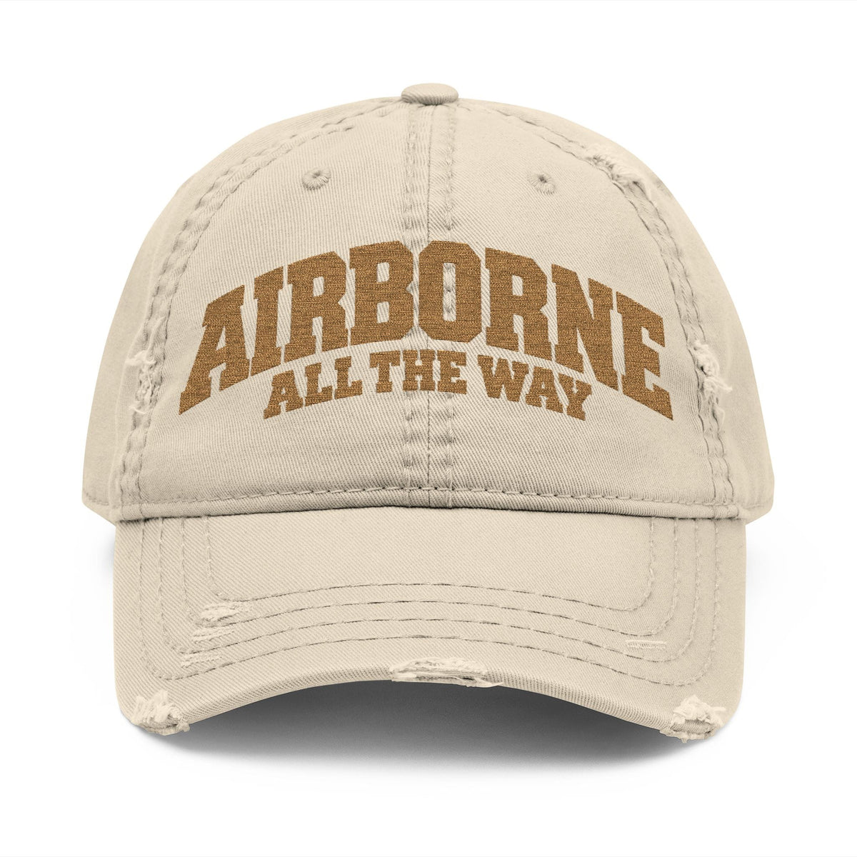 K-Factor Supply Co Airborne ATW Distressed Ball Cap Khaki / One size