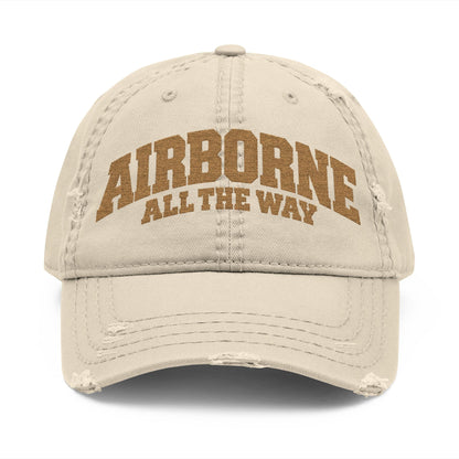K-Factor Supply Co Airborne ATW Distressed Ball Cap Khaki / One size