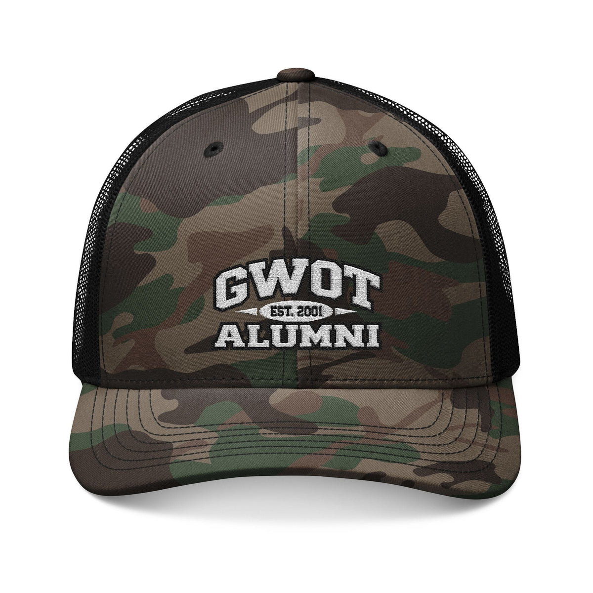 K-Factor Supply Co Copy of GWOT Alumni Mk 4 Mod 0 Camo Trucker Hat One size / Camo Black