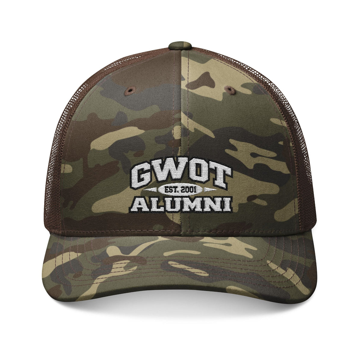 K-Factor Supply Co Copy of GWOT Alumni Mk 4 Mod 0 Camo Trucker Hat One size / Camo Brown