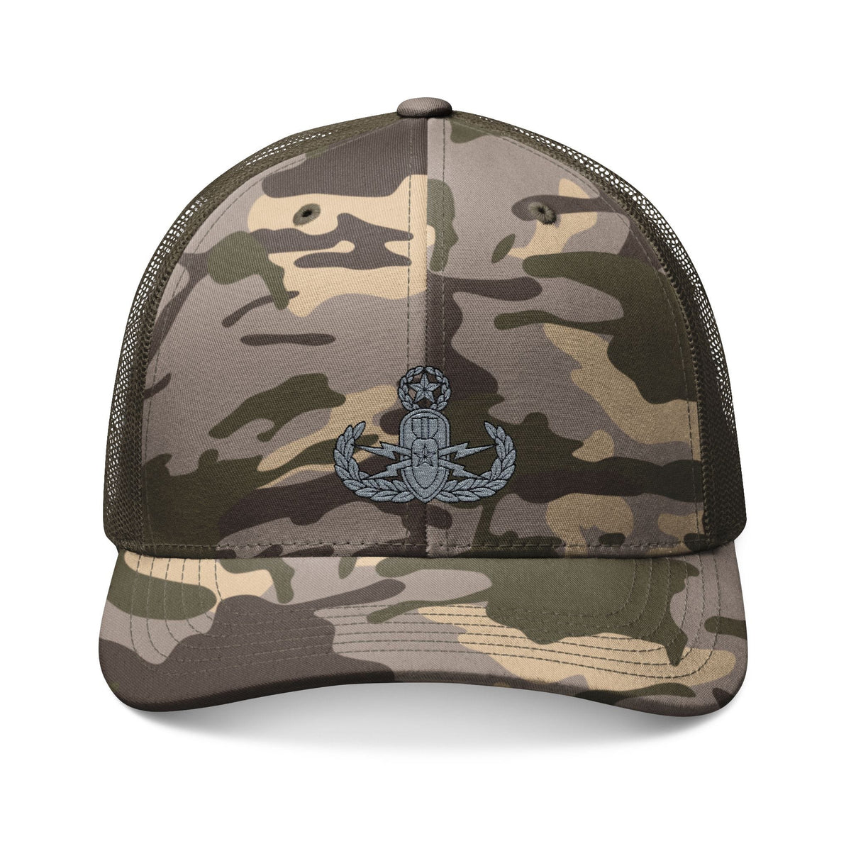 K-Factor Supply Co EOD Master Badge Camo Trucker Hat One size / Camo Olive