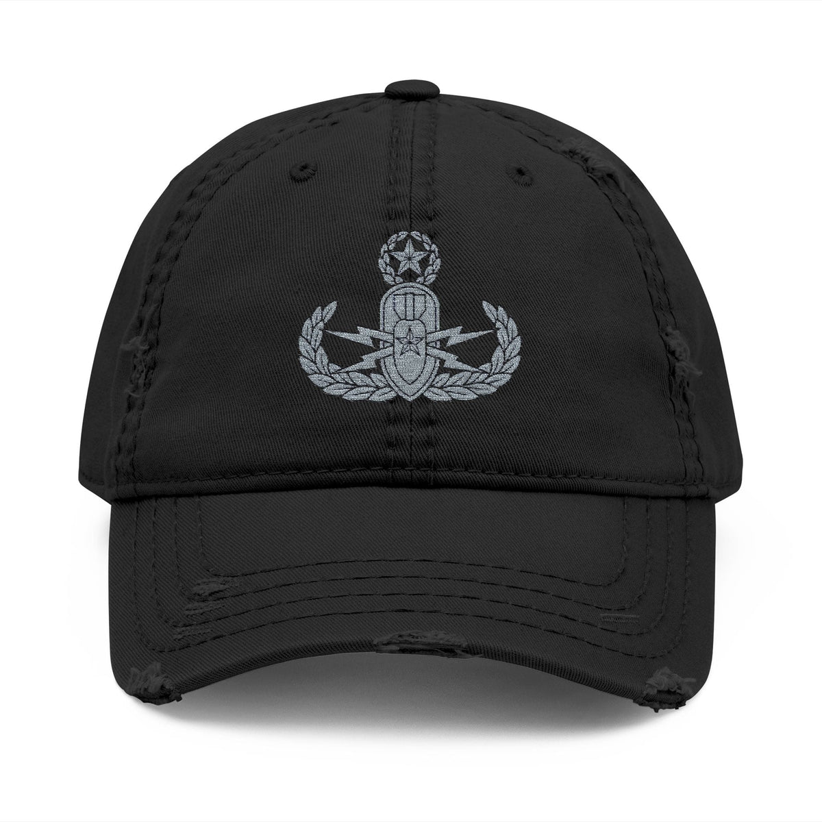K-Factor Supply Co EOD Master Badge Distressed Ball Cap Black / One size