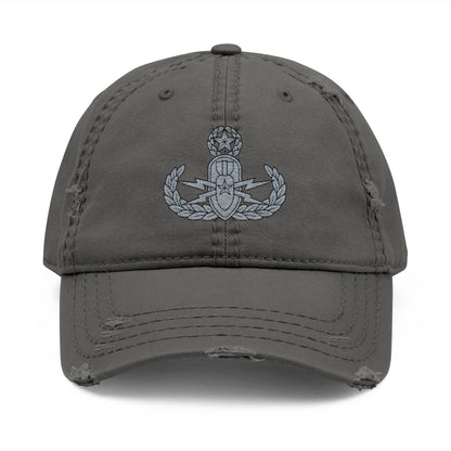 K-Factor Supply Co EOD Master Badge Distressed Ball Cap Charcoal Grey / One size