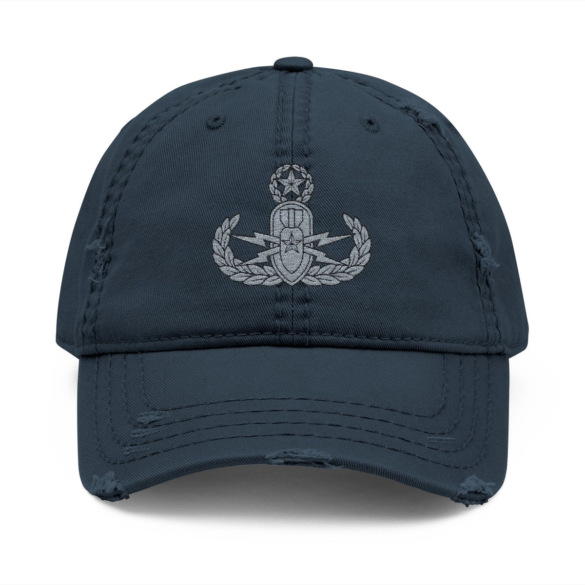 K-Factor Supply Co EOD Master Badge Distressed Ball Cap Dark Navy / One size