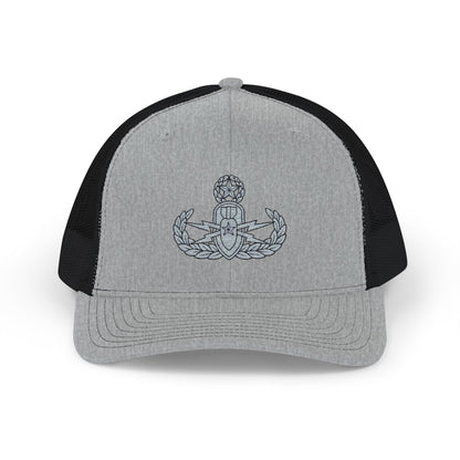 K-Factor Supply Co EOD Master Badge Snapback Cap One size / Heather Grey / Black