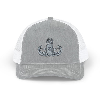 K-Factor Supply Co EOD Master Badge Snapback Cap One size / Heather Grey / White