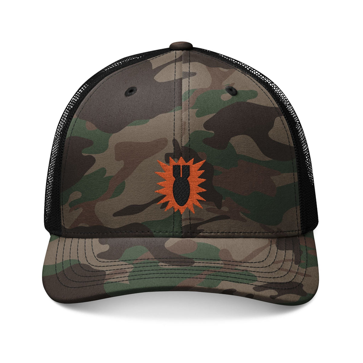 K-Factor Supply Co EOD OG Mk 1 Mod 1 Camo Trucker Hat One size / Camo Black