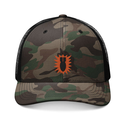 K-Factor Supply Co EOD OG Mk 1 Mod 1 Camo Trucker Hat One size / Camo Black