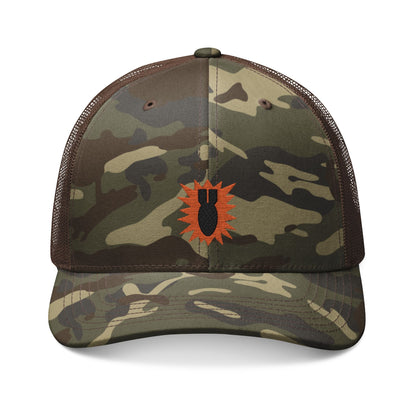K-Factor Supply Co EOD OG Mk 1 Mod 1 Camo Trucker Hat One size / Camo Brown