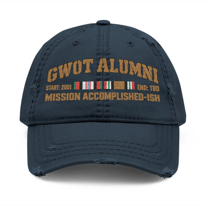 K-Factor Supply Co GWOT Alumni Mk 1 Mod 3 (ACM/ICM) Distressed Ball Cap Dark Navy / One size