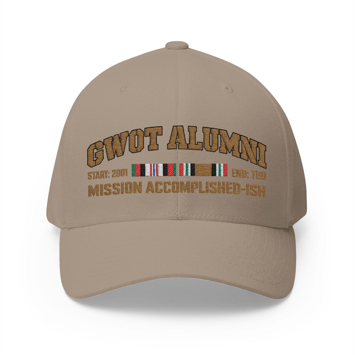 K-Factor Supply Co GWOT Alumni Mk 1 Mod 3 (ACM/ICM) Flex-Fit Cap L/XL / Khaki