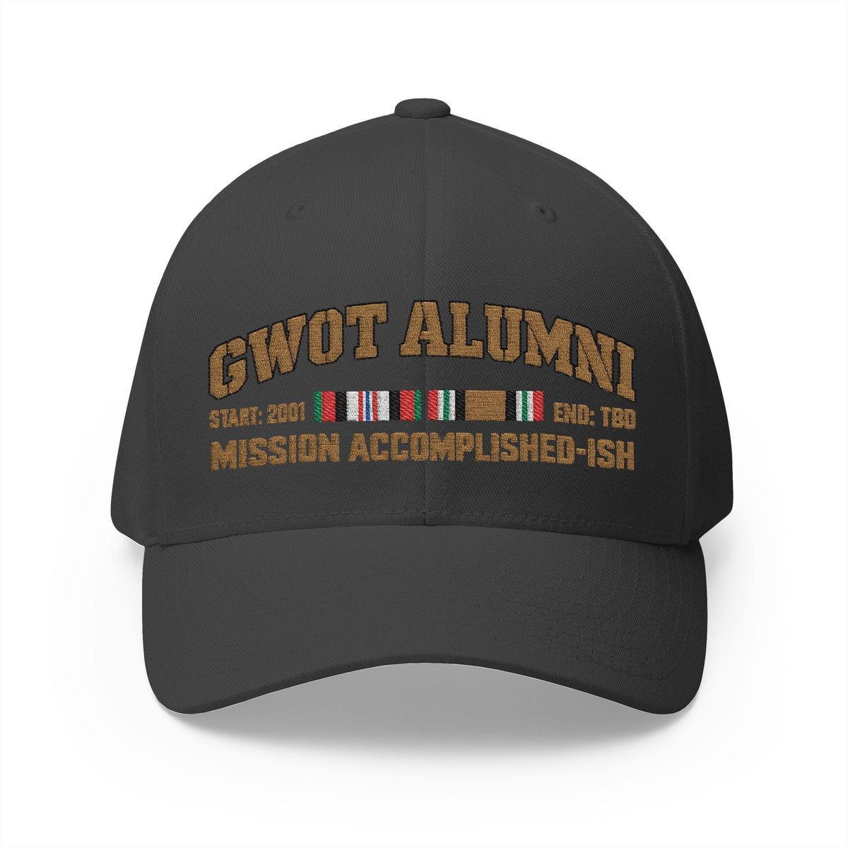 K-Factor Supply Co GWOT Alumni Mk 1 Mod 3 (ACM/ICM) Flex-Fit Cap S/M / Dark Grey