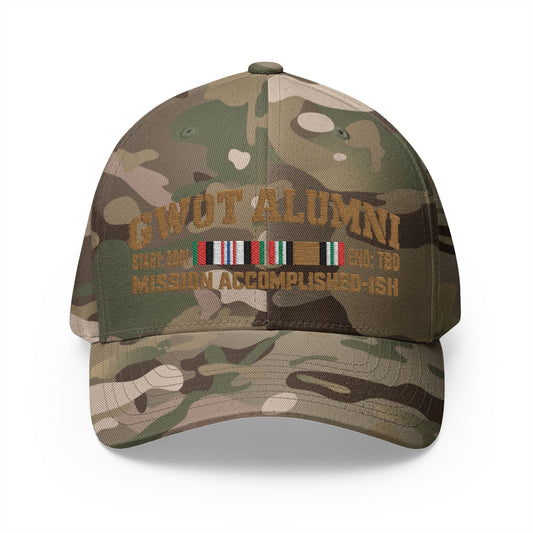 K-Factor Supply Co GWOT Alumni Mk 1 Mod 3 (ACM/ICM) Flex-Fit Cap S/M / Multicam Green