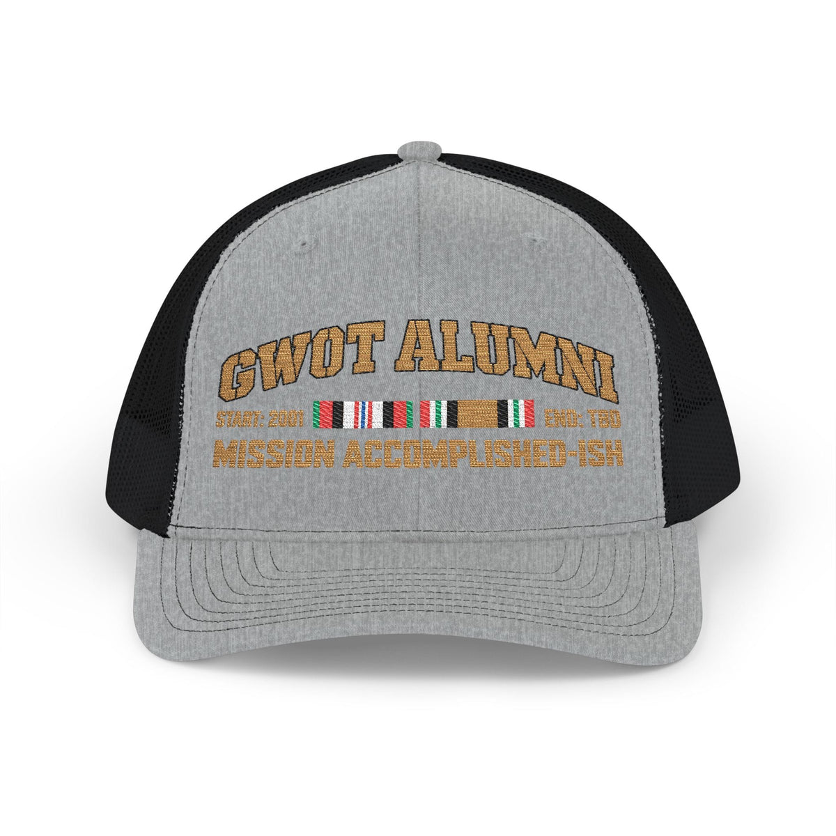 K-Factor Supply Co GWOT Alumni Mk 1 Mod 3 (ACM/ICM) Snapback Cap One size / Heather Grey / Black